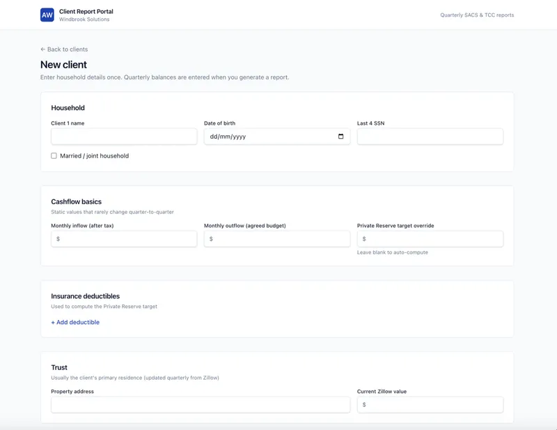 Client Report Portal — screenshot 2 of 3