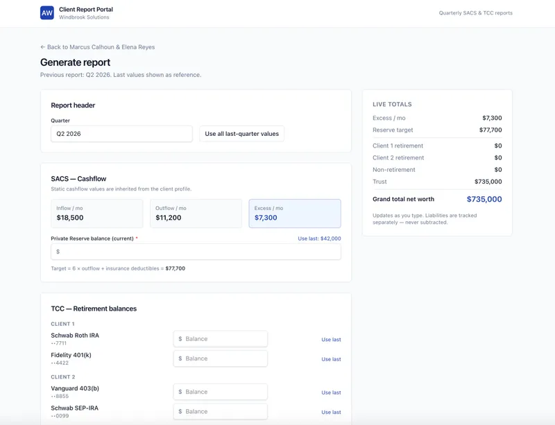 Client Report Portal — screenshot 3 of 3