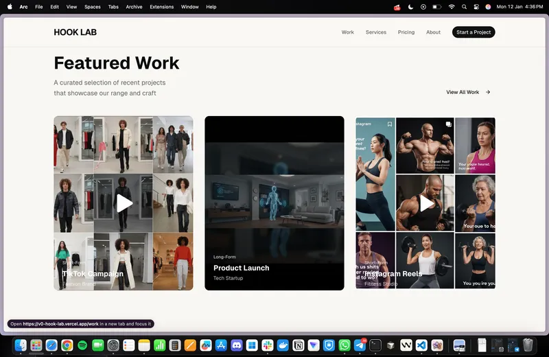 Hook Lab — Agency Site — screenshot 2 of 4