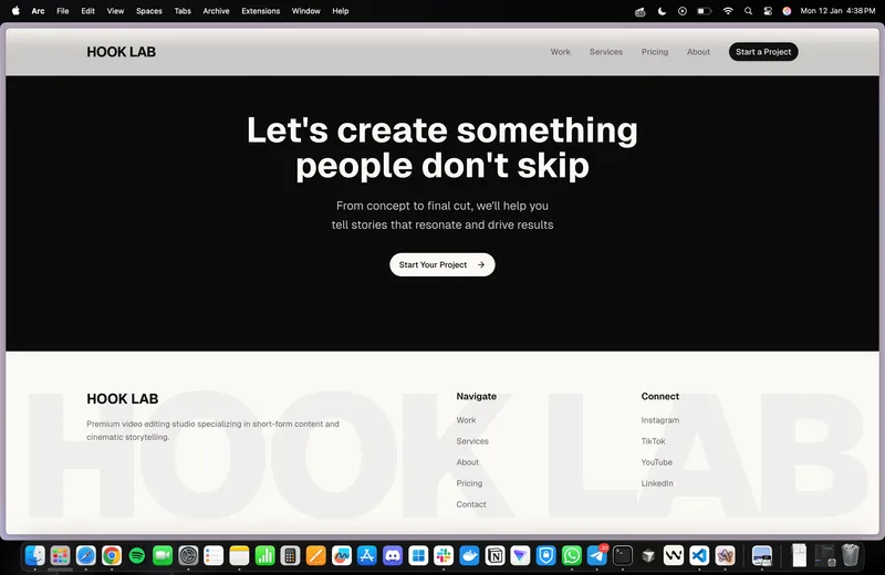 Hook Lab — Agency Site — screenshot 3 of 4