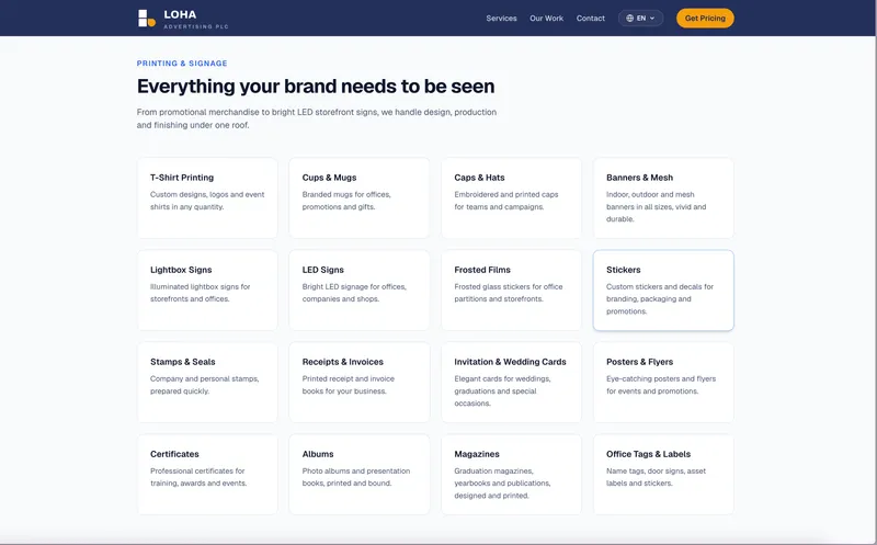 LOHA Advertising PLC — screenshot 2 of 4