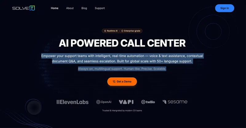 SolveIT — AI Call Center