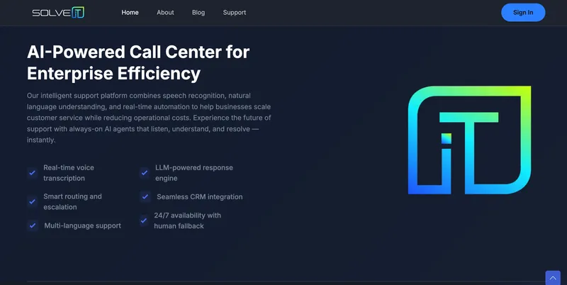 SolveIT — AI Call Center — screenshot 2 of 4